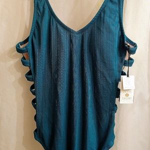 SHADE & SHORE LARGE TEAL SWIMSUIT